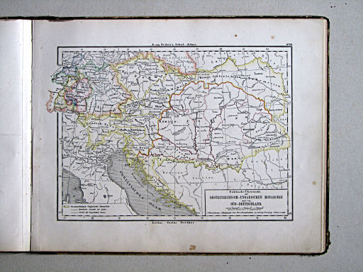E. von Sydow's Schul-Atlas, 1875
16. Politische Übersicht der Oesterreichisch-Ungarischen Monarchie und von Süd-Deutschland