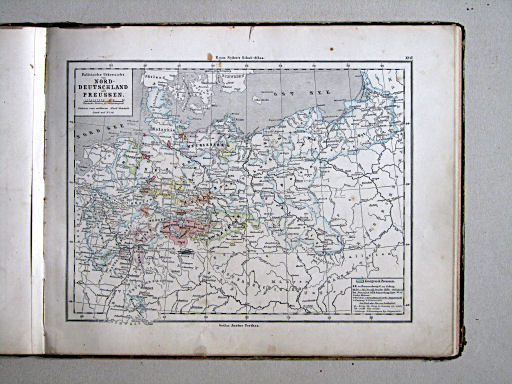 E. von Sydow's Schul-Atlas, 1875
17. Politische Uebersicht von Nord-Deutschland und Preussen