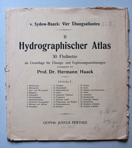 von Sydow-Haack, Hydrographischer Atlas, ca. 1910
Voorkant omslag / Front cover