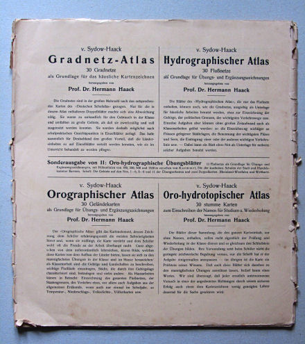 von Sydow-Haack, Hydrographischer Atlas, ca. 1910
Achterkant omslag / Back cover