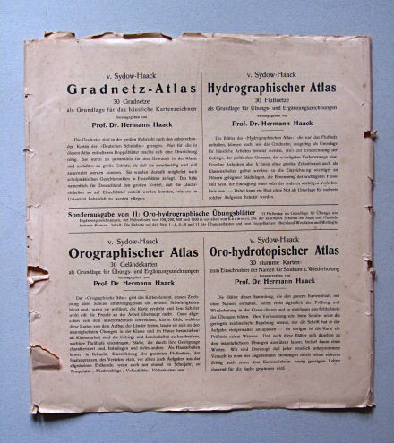 von Sydow-Haack, Orographischer Atlas, ca. 1910
Achterkant omslag / Back cover