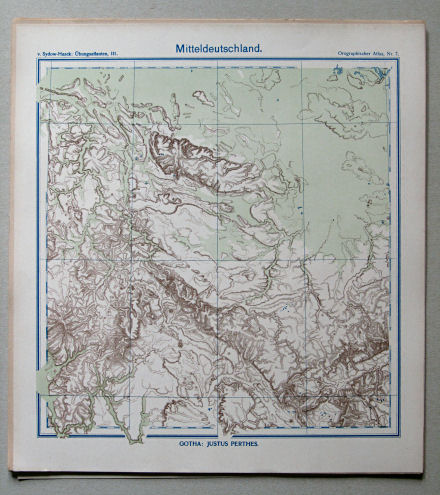 von Sydow-Haack, Orographischer Atlas, ca. 1910
7. Mitteldeutschland