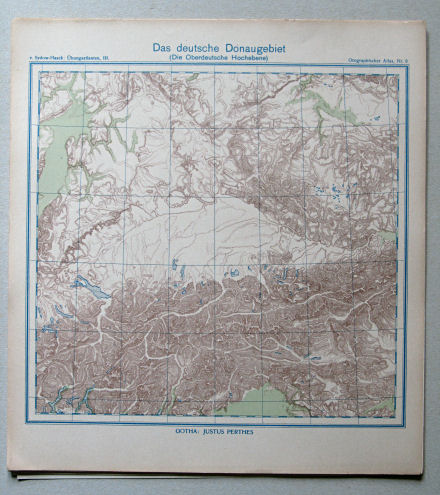 von Sydow-Haack, Orographischer Atlas, ca. 1910
8. Das deutsche Donaugebiet