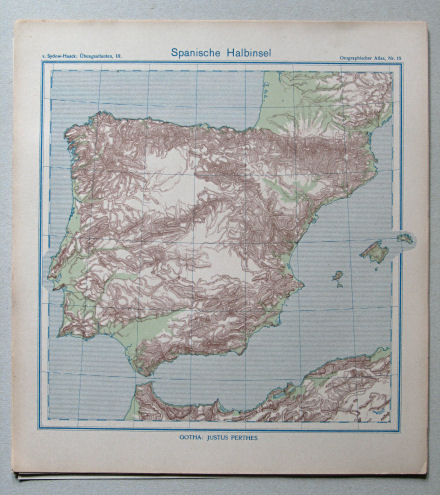 von Sydow-Haack, Orographischer Atlas, ca. 1910
15. Spanische Halbinsel