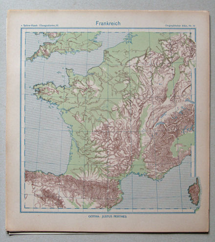 von Sydow-Haack, Orographischer Atlas, ca. 1910
16. Frankreich