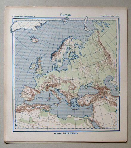 von Sydow-Haack, Orographischer Atlas, ca. 1910
21. Europa