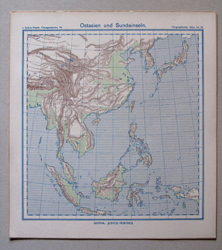 von Sydow-Haack, Orographischer Atlas, ca. 1910
23. Ostasien und Sundainseln