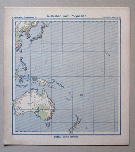 von Sydow-Haack, Orographischer Atlas, ca. 1910
25. Australien und Polynesien