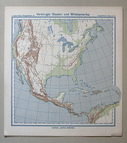 von Sydow-Haack, Orographischer Atlas, ca. 1910
27. Vereinigte Staaten und Mittelamerika