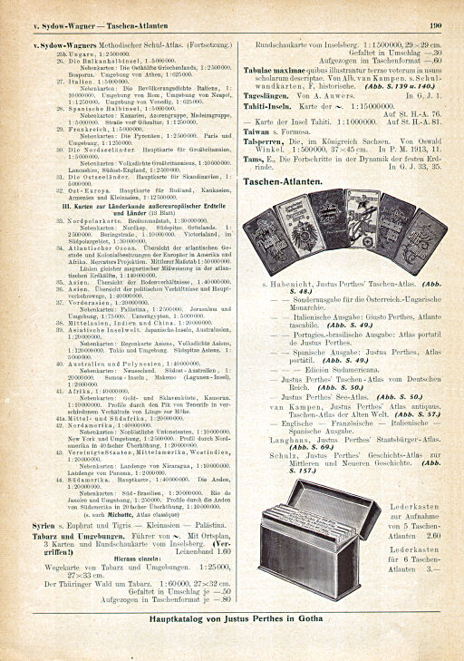 Haupt-Katalog von Justus Perthes Gotha, 1915 (p. 190)