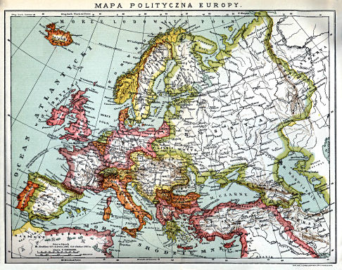 Orgelbranda Encyklopedja Powszechna, 1898-1912
5.240. Mapa polityczna Europy