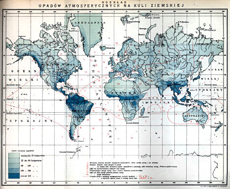 Orgelbranda Encyklopedja Powszechna, 1898-1912
11.096. Rozkład opadów atmosferycznych na kuli ziemskiej