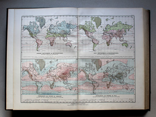 Debes' Handatlas, 1896
2-5. Klimakarten der Erde