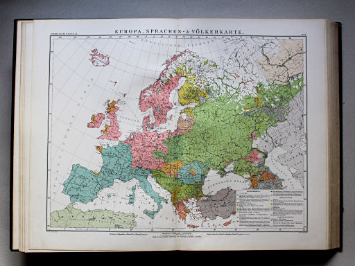 Debes' Handatlas, 1896
12. Europa, Sprachen- & Völkerkarte