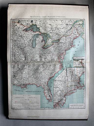 Wielki atlas geograficzny, Nalkowski, 1904
14. Wschodnia część Ameryki Północnej