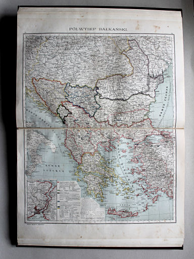 Wielki atlas geograficzny, Nalkowski, 1904
27. Półwysep Bałkański