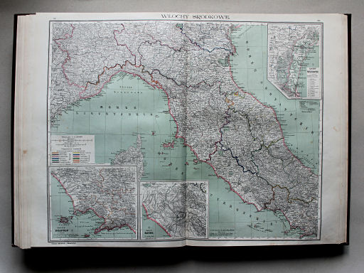 Wielki atlas geograficzny, Nalkowski, 1904
30. Włochy środkowe