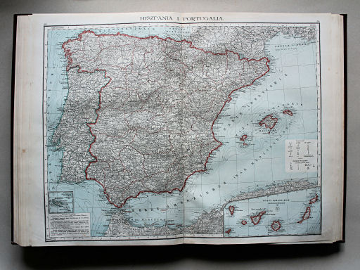 Wielki atlas geograficzny, Nalkowski, 1904
31. Hiszpania i Portugalia