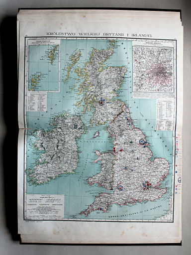 Wielki atlas geograficzny, Nalkowski, 1904
32. Królestwo Wielkiej Brytanii i lrlandyi