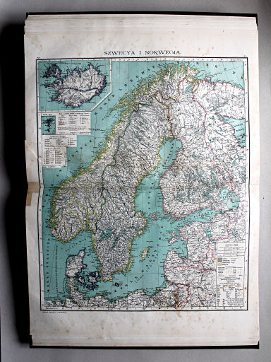 Wielki atlas geograficzny, Nalkowski, 1904
35. Szwecya i Norwegia