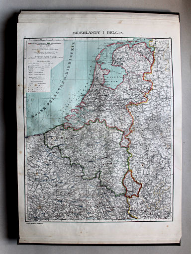Wielki atlas geograficzny, Nalkowski, 1904
38. Niderlandy i Belgia