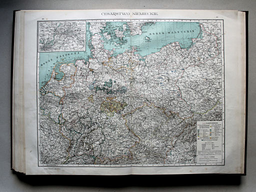 Wielki atlas geograficzny, Nalkowski, 1904
43. Cesarstwo Niemieckie