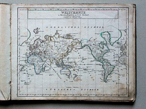 Reichard, Neuer Hand-Atlas, 1823
A. Weltcharte in Mercators-Projection