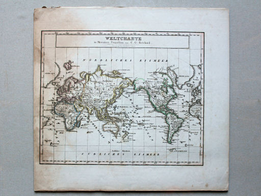 Reichard, Neuer Hand-Atlas, 1840
A. Weltcharte in Mercators-Projection