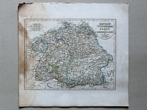Reichard, Neuer Hand-Atlas, 1840
13. Bayern, Würtemberg, Baden und Hohenzollern