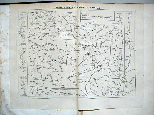 Kiepert's Hand-Atlas 1860
Eisenbahn-Nachträge zu Kiepert's Handatlas
