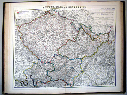 Kiepert's Hand-Atlas 1860
14. Böhmen, Mähren, Österreich