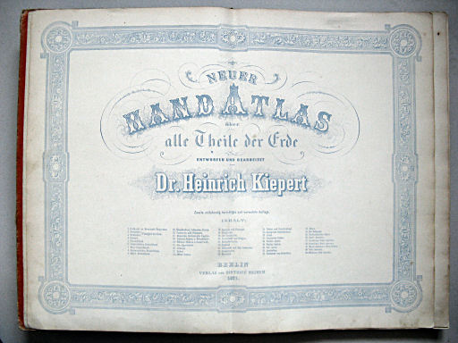 Kiepert's Hand-Atlas, 1871
Titelpagina
