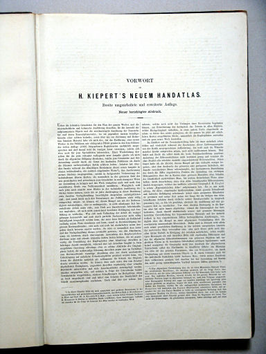 Kiepert's Hand-Atlas, 1889
Voorwoord (blz. 1) / Preface (p. 1)