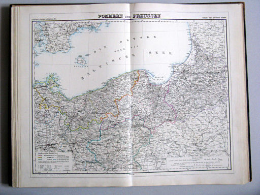 Kiepert's Hand-Atlas, 1889
11. Pommern und Preussen