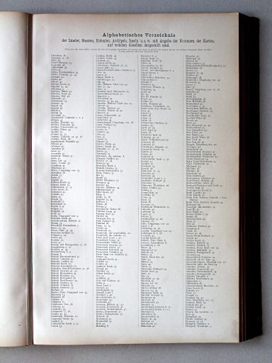 Kiepert's Hand-Atlas, 1900
Register van landen, p. 1 / Index of countries, p. 1