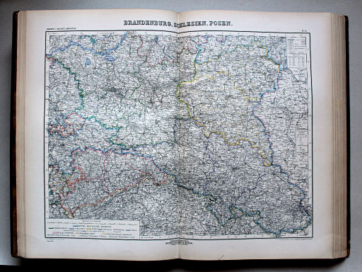 Kiepert's Hand-Atlas, 1900
10. Brandenburg, Schlesien, Posen
