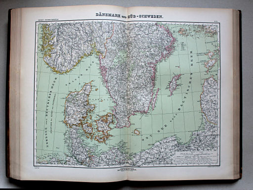Kiepert's Hand-Atlas, 1900
25. Dänemark und Süd-Schweden