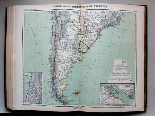 Kiepert's Hand-Atlas, 1900
45. Chile und die Argentinische Republik