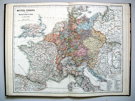 Carl Wolff's Historischer Atlas (1877)
11. Mittel-Europa nach dem Westfälischen Frieden im Jahre 1648