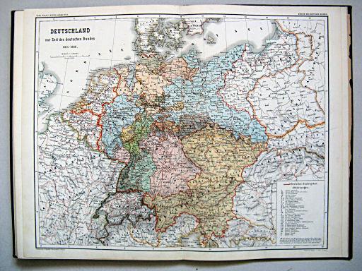Carl Wolff's Historischer Atlas (1877)
17. Deutschland zur Zeit des deutschen Bundes 1815-1866