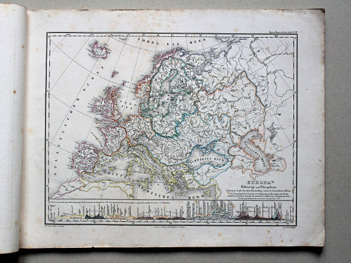 Roost, Allgemeiner Hand- und Schulatlas, 1852
4. Europa's Höhenzüge und Flussgebiete