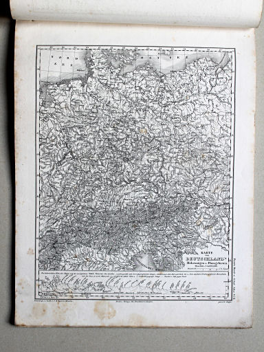 Roost, Allgemeiner Hand- und Schulatlas, 1852
10. Karte von Deutschland’s Höhenzügen u. Flussgebieten