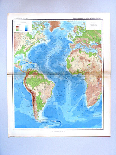 Большой Советский Атлас Мира I
14-15. Физическая карта Атлантического океана