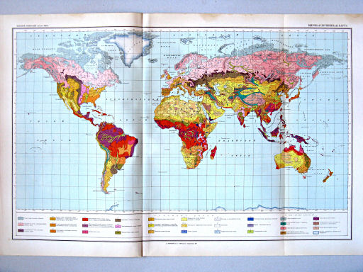 Большой Советский Атлас Мира I
40-41-42. Мировая почвенная карта