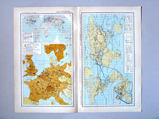 Большой Советский Атлас Мира I
52. Карты электрификации (мировая и Западной Европы)
53. Карта нефтяной и угольной промышленности