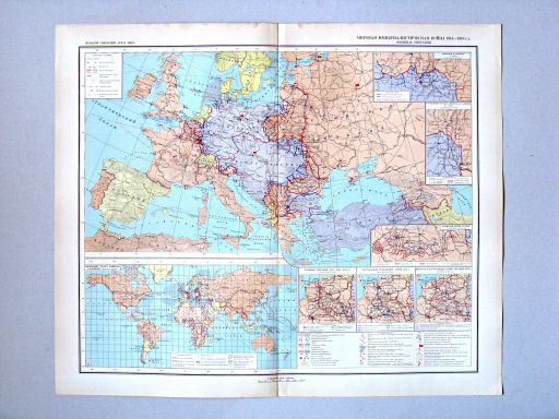 Большой Советский Атлас Мира I
76-77. Мировая империалистическая война 1914-1919 гг. Военные операции