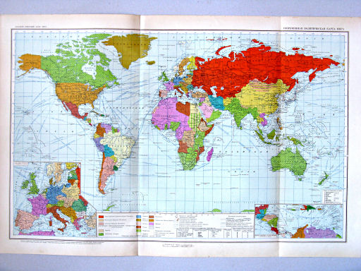 Большой Советский Атлас Мира I
78-79-80. Современная политическая карта мира