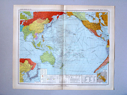 Большой Советский Атлас Мира I
81-82. Политическая карта Тихого океана