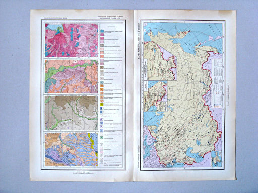Большой Советский Атлас Мира I
119. Типичные почвенные районы европейской части СССР
120. Карта минеральных вод и грязей