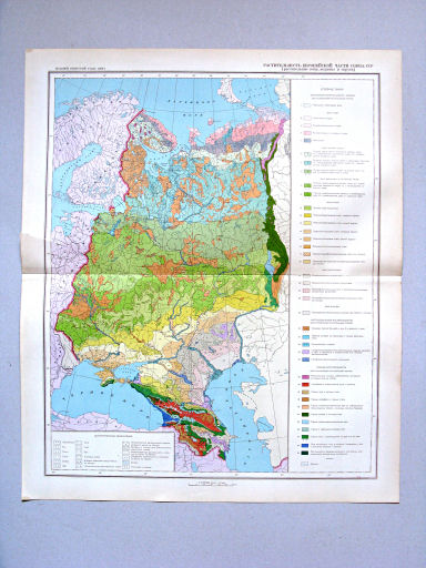 Большой Советский Атлас Мира I
123-124. Растительность европейской части Союза ССР (растительные зоны, подзоны и округа)